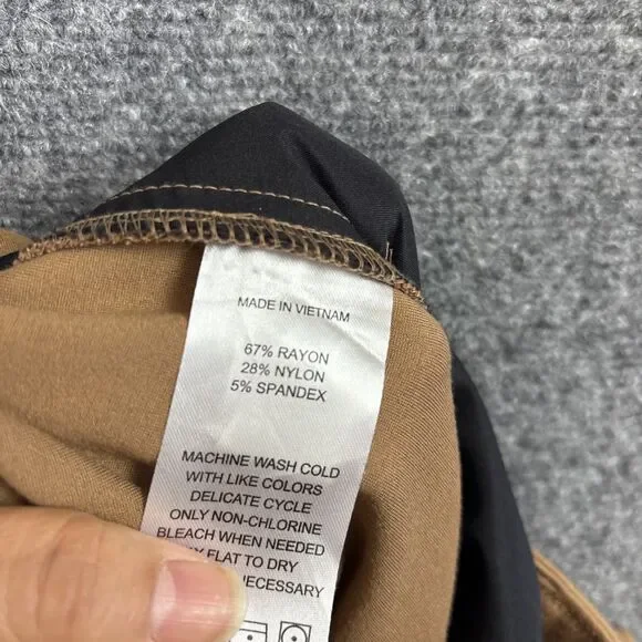 Quince ultra Stretch Ponte Mariner Pants Womens Size S Brown Crop Old Money - Picture 9 of 10